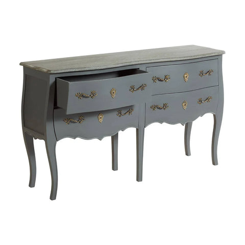Elegance 4-Drawer Grey Wood Chest