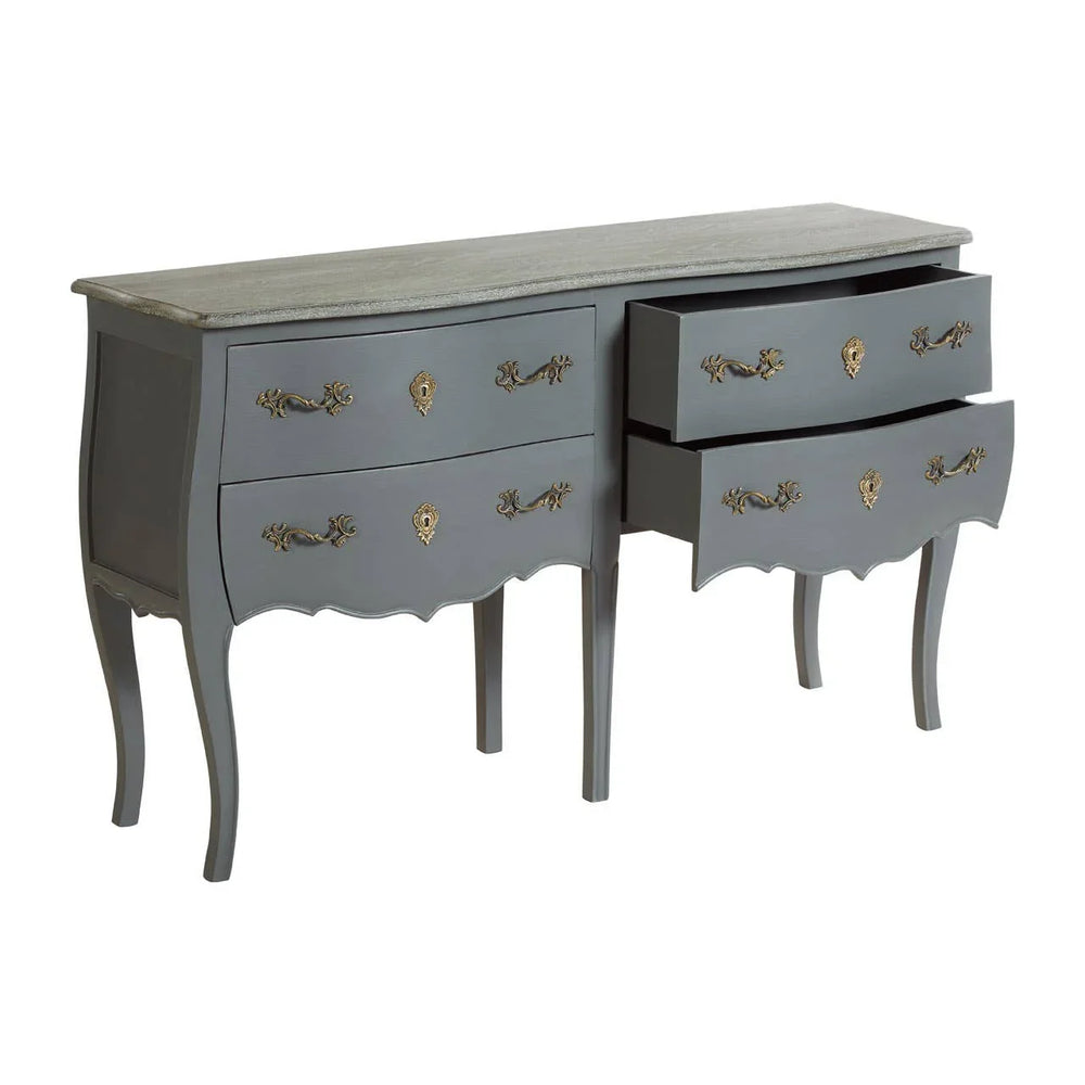 Elegance 4-Drawer Grey Wood Chest
