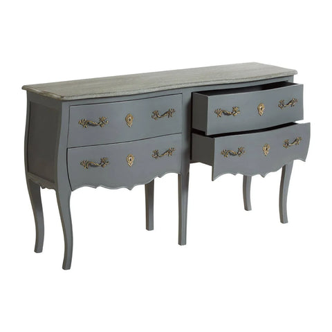 Elegance 4-Drawer Grey Wood Chest