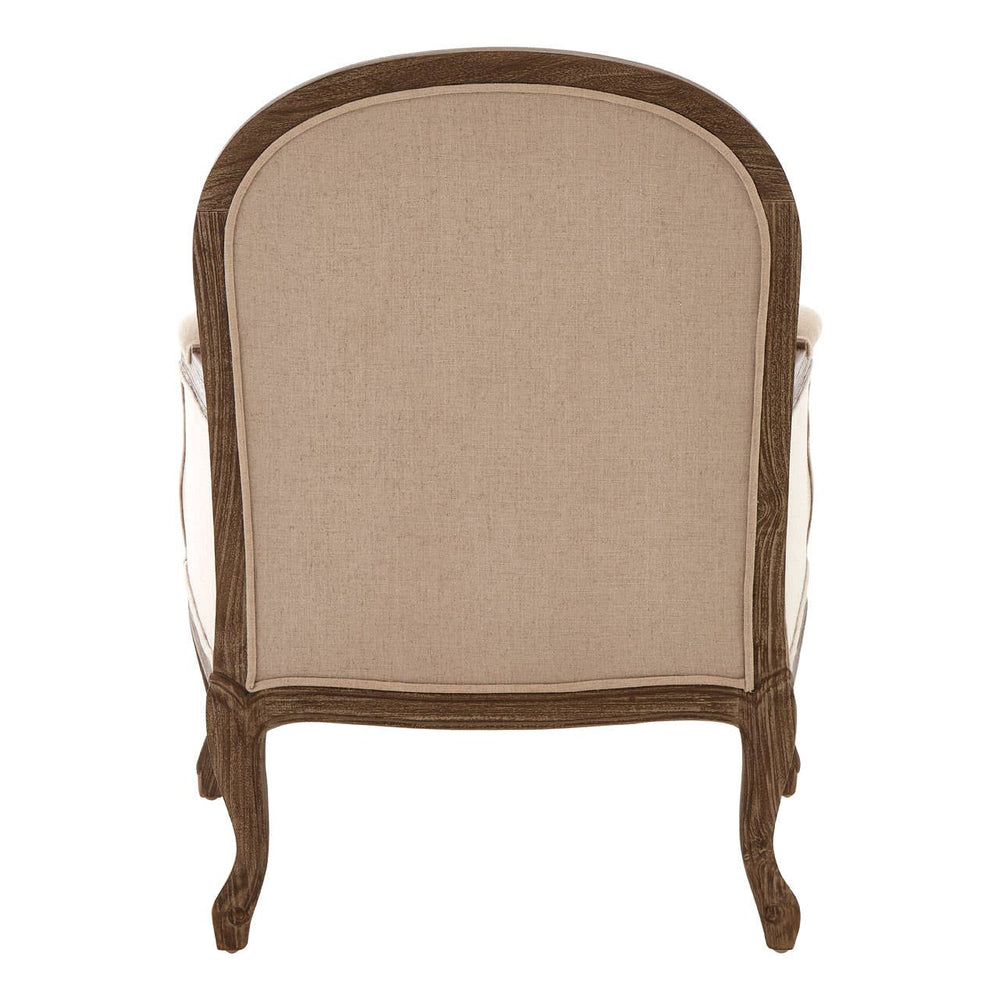 Rustic Beige Wood Armchair