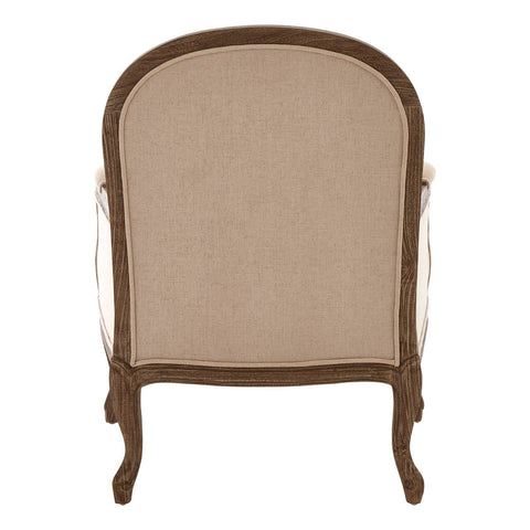 Rustic Beige Wood Armchair