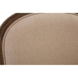 Rustic Beige Wood Armchair