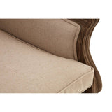 Rustic Beige Wood Armchair