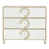 Mirrored Circle Drawer Unit