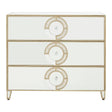 Mirrored Circle Drawer Unit