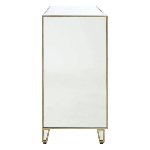 Mirrored Circle Drawer Unit