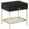 Luxe Black Gold Side Table