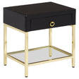 Luxe Black Gold Side Table