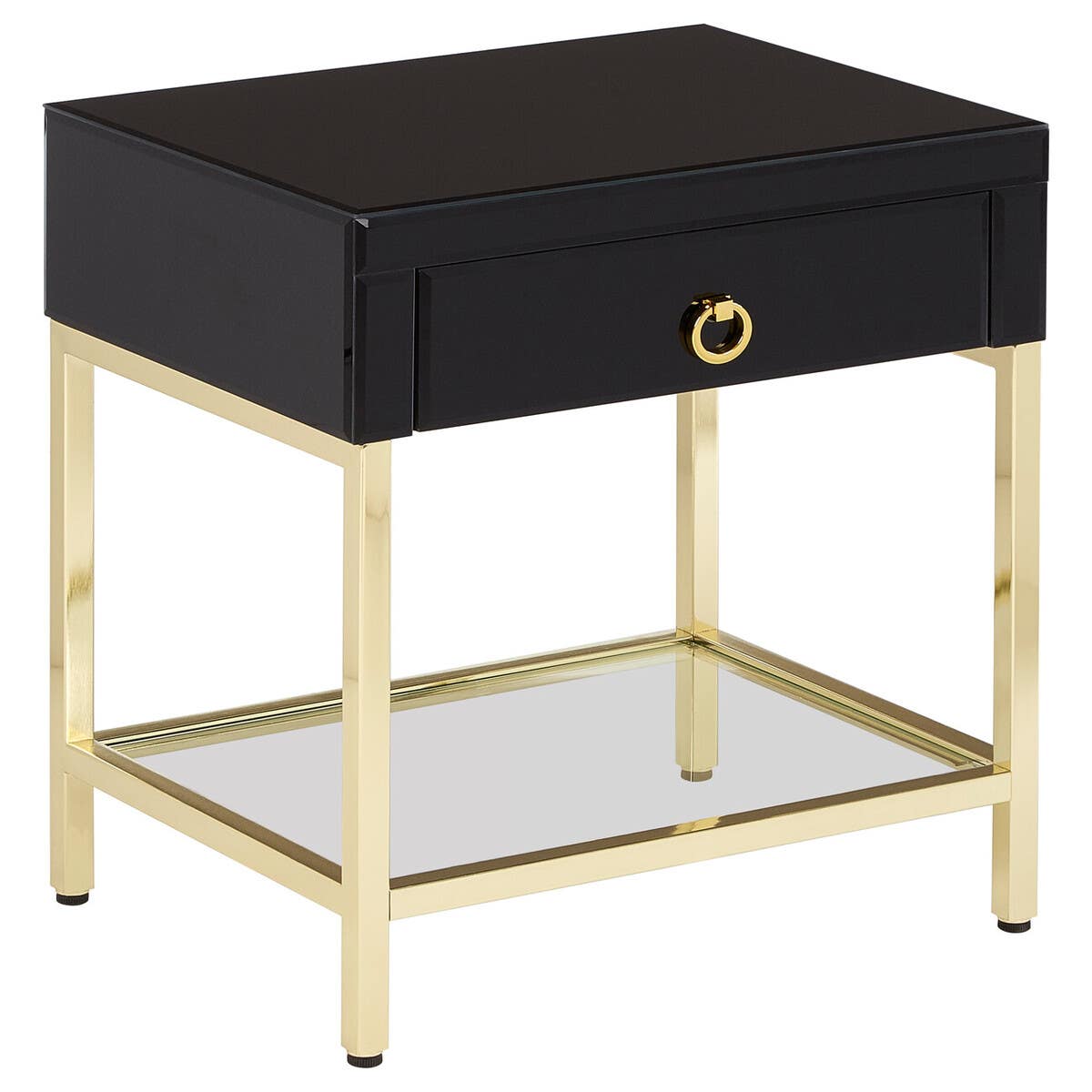 Luxe Black Gold Side Table