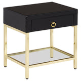 Luxe Black Gold Side Table