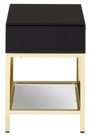 Chic Black Gold Side Table