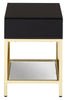Luxe Black Gold Side Table
