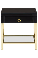 Luxe Black Gold Side Table