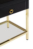 Luxe Black Gold Side Table