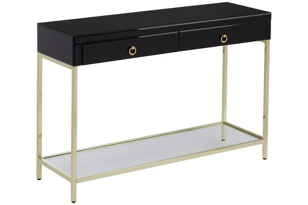 Luxury Black Gold Console Table