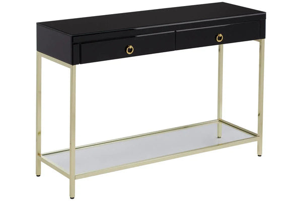 Luxury Black Gold Console Table