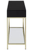 Luxury Black Gold Console Table