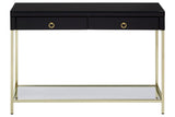 Luxury Black Gold Console Table