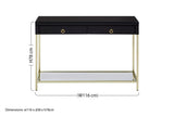 Luxury Black Gold Console Table
