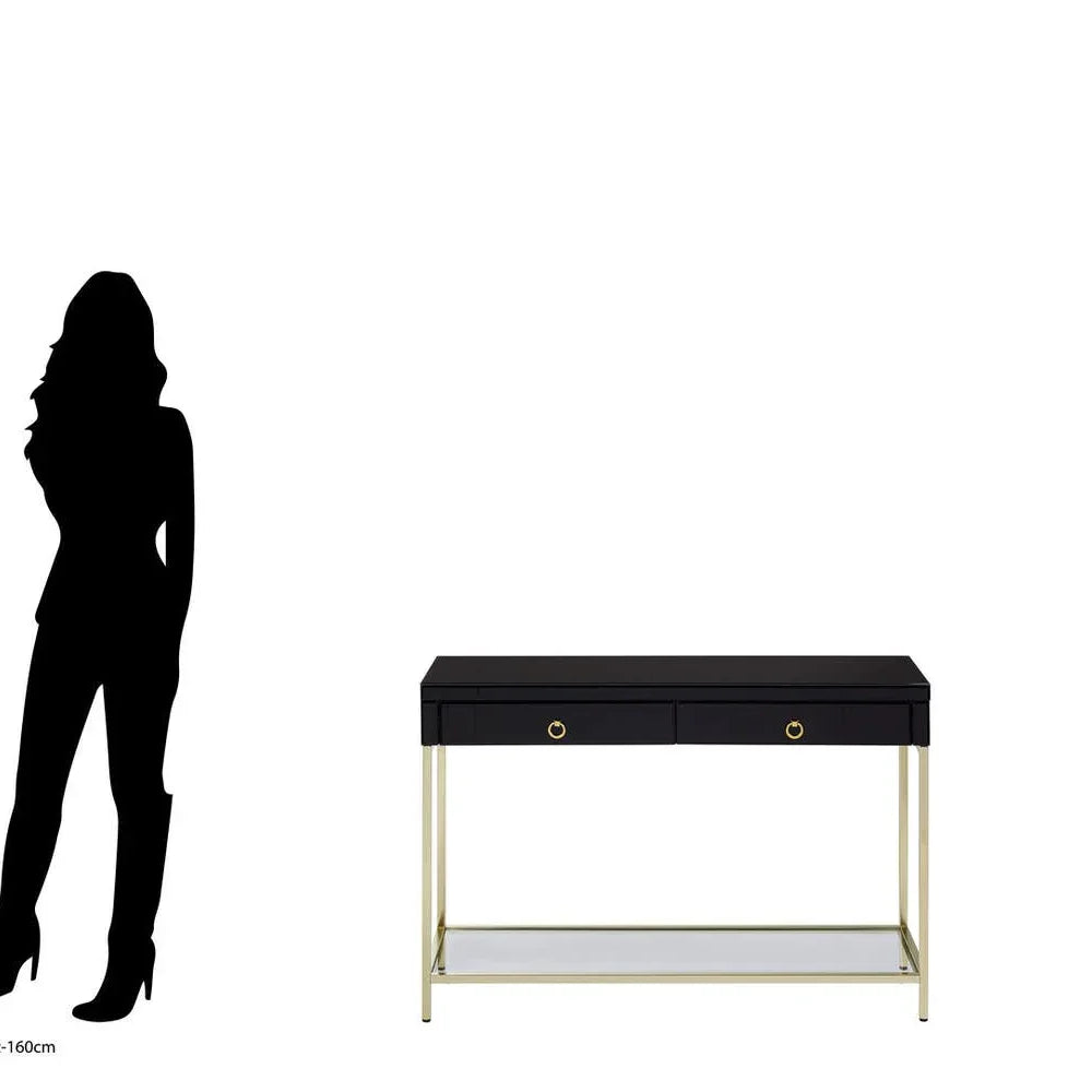 Luxury Black Gold Console Table