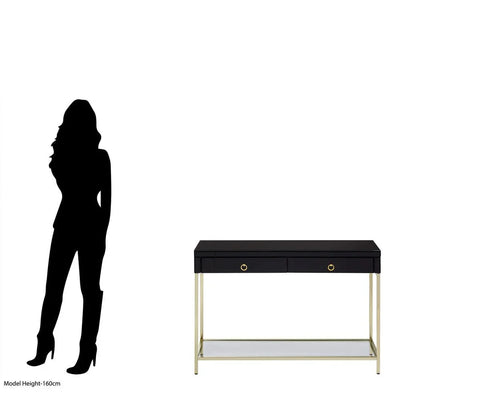 Luxury Black Gold Console Table