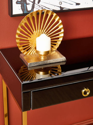 Luxury Black Gold Console Table