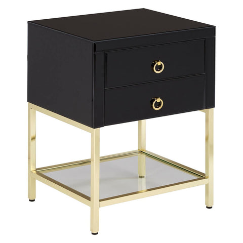 Luxe Black Gold Side Table