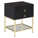 Luxe Black Gold Side Table