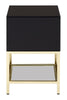 Luxe Black Gold Side Table