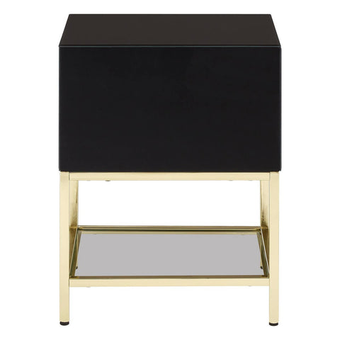 Luxe Black Gold Side Table