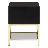 Luxe Black Gold Side Table