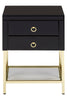Luxe Black Gold Side Table