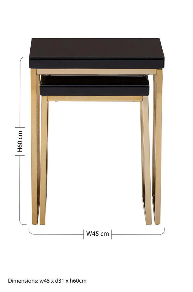 Gold & Black Nesting Tables