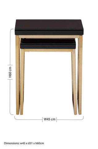Gold & Black Nesting Tables