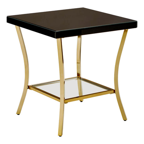 Luxe Gold Leg Mirror Table
