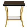 Luxe Gold Leg Mirror Table