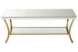 Silver Mirrored Glass Coffee Table