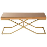 Elegant Brown Glass Coffee Table