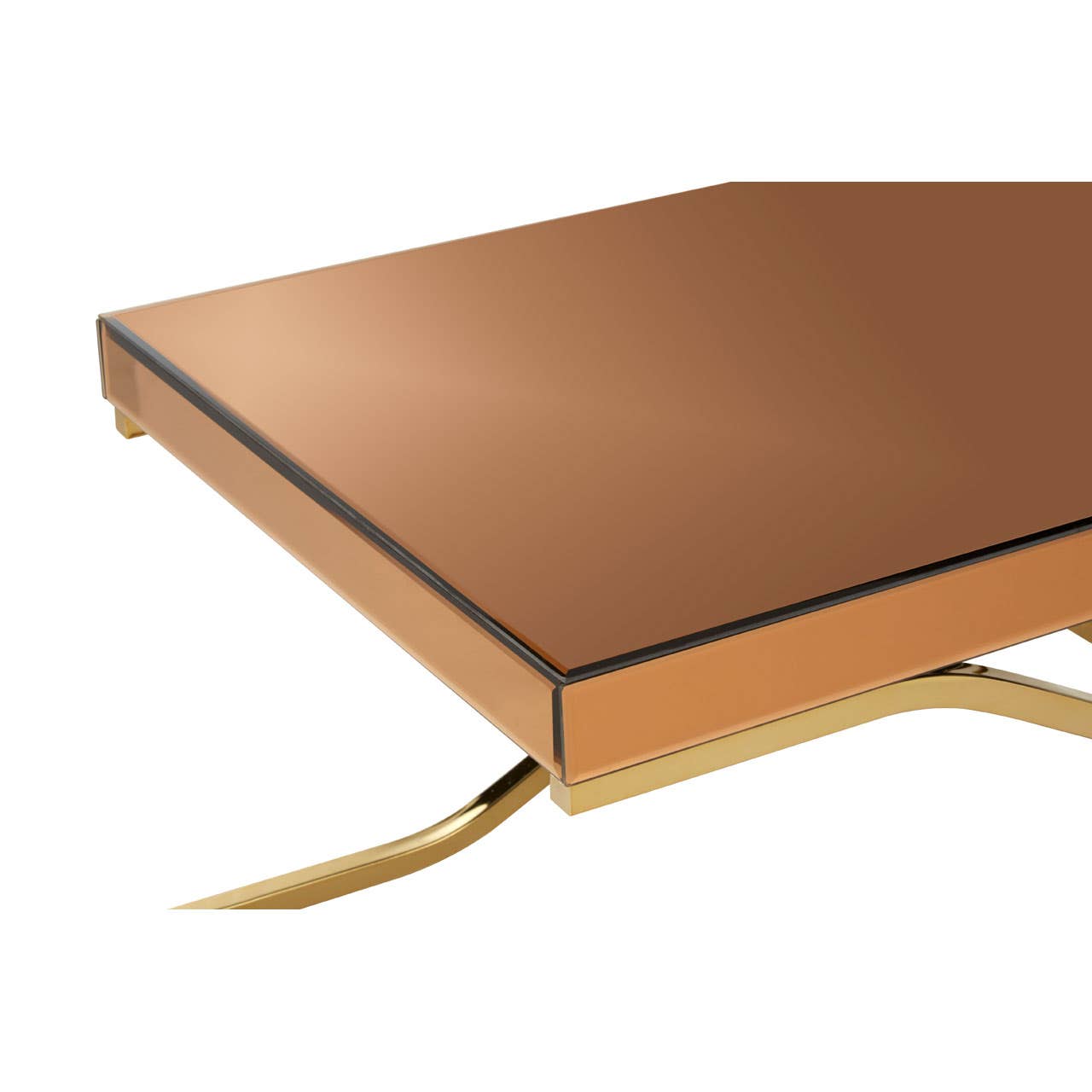 Elegant Brown Glass Coffee Table
