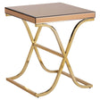 Glam Brown Mirrored Side Table