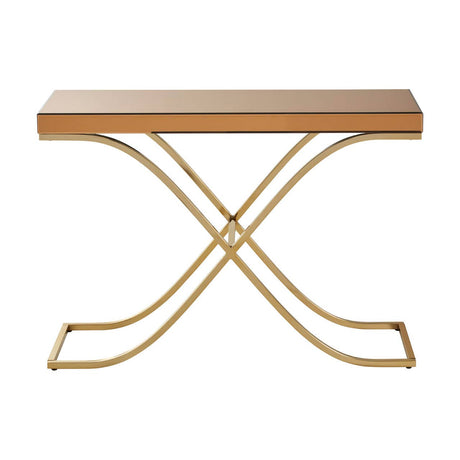 Golden Steel & Glass Console