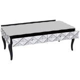 Silver Smoked Glass Coffee Table