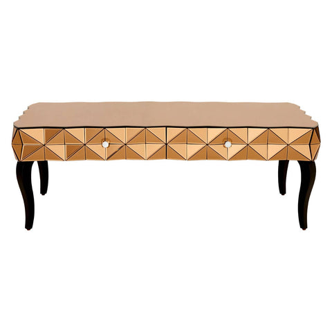 Copper Glass Coffee Table