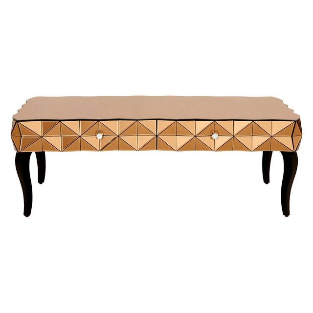 Copper Glass Coffee Table