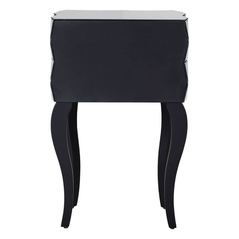Reflective Glass Drawer Nightstand