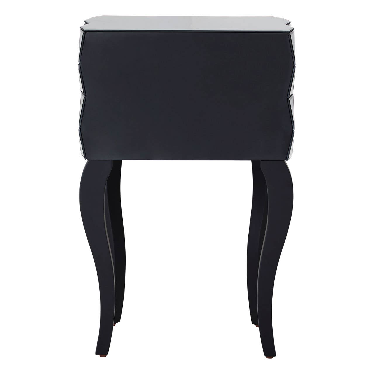 Reflective Glass Drawer Nightstand