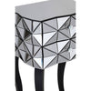 Reflective Glass Drawer Nightstand