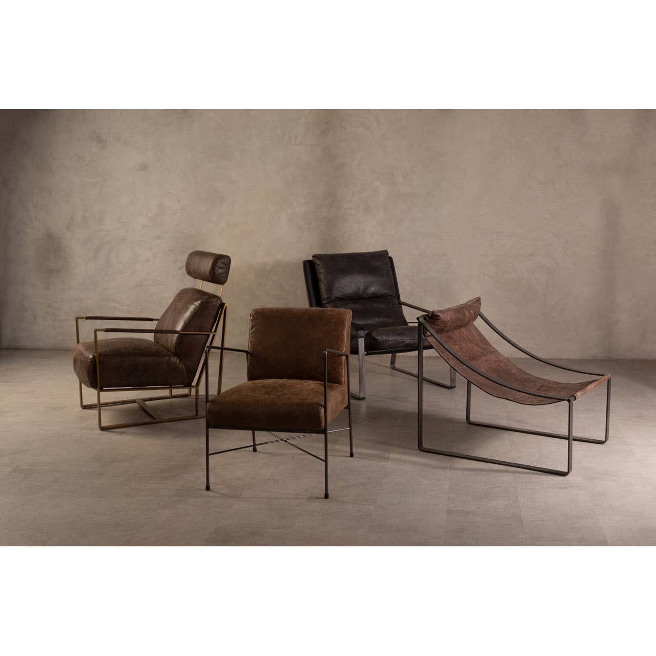 Rustic Leather Dining Chair