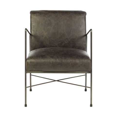 Sleek Iron Frame Lounge Chair