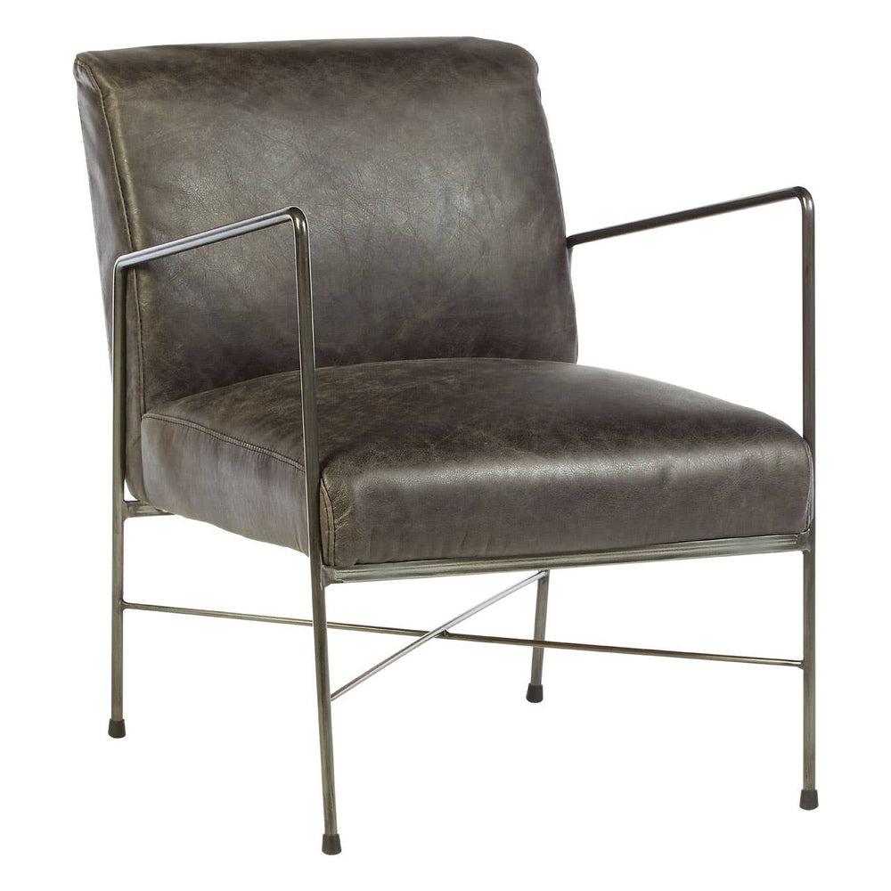 Sleek Iron Frame Lounge Chair